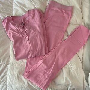 SKIMS Pink Pajama Set